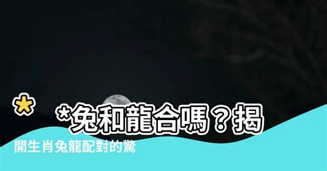 兔和龍合嗎|【兔跟龍合嗎】兔跟龍合嗎？「天生一對」還是「生肖六沖」？